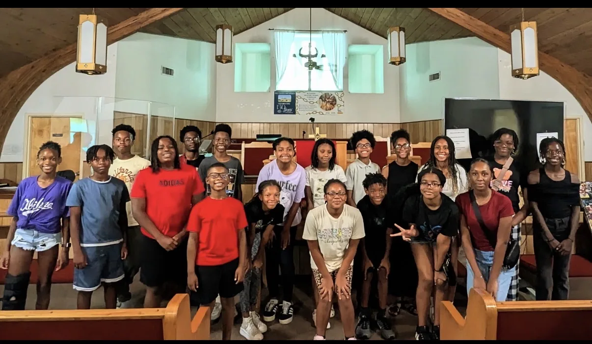 Freedom School participants gathered for a group photograph