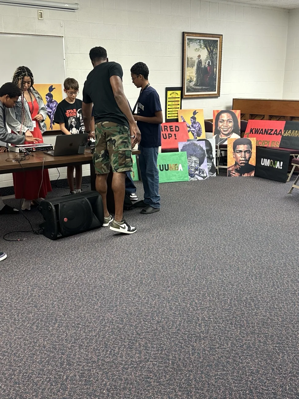 Freedom School participants gathered in a learning space
